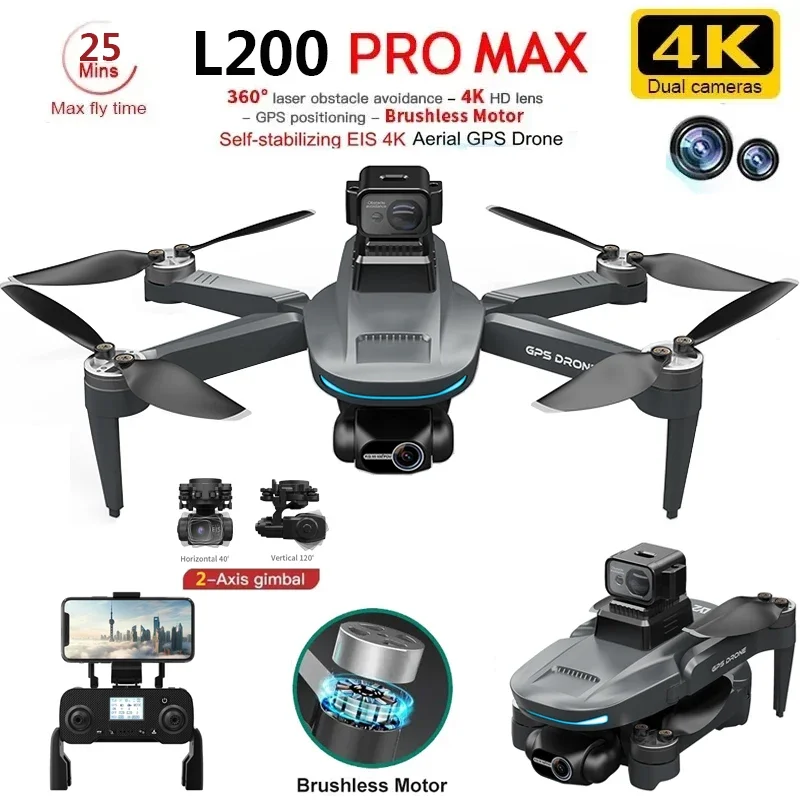 Drone Lidar - L200 PRO MAX Drone 4K 2-Axis