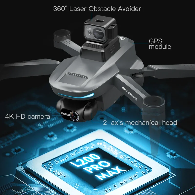 L200 PRO MAX Drone 4K 2-Axis P - Drone Lidar recensie en prijs