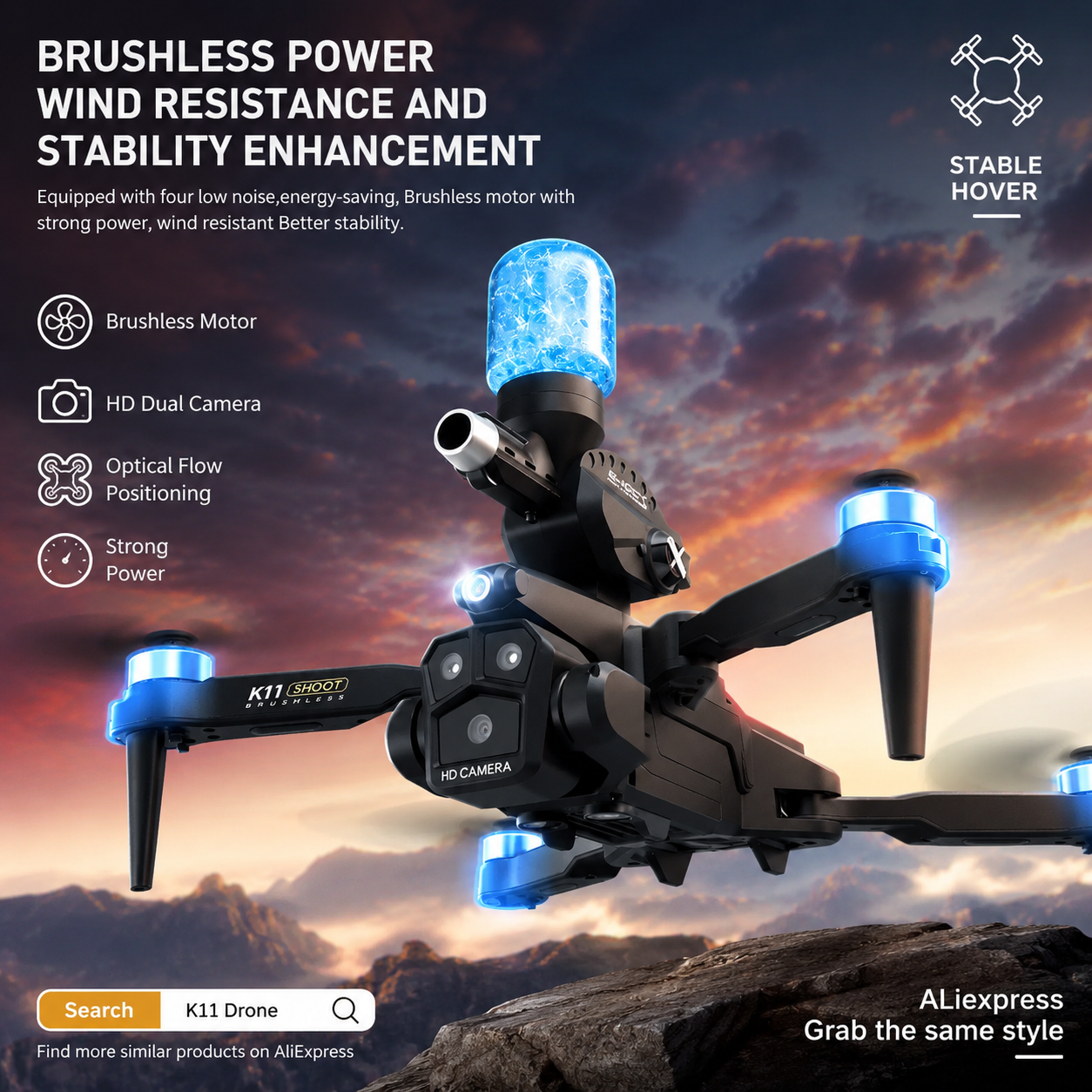 K11MAX Drone with Water Bombs  - Drone Multispectral recensie en prijs