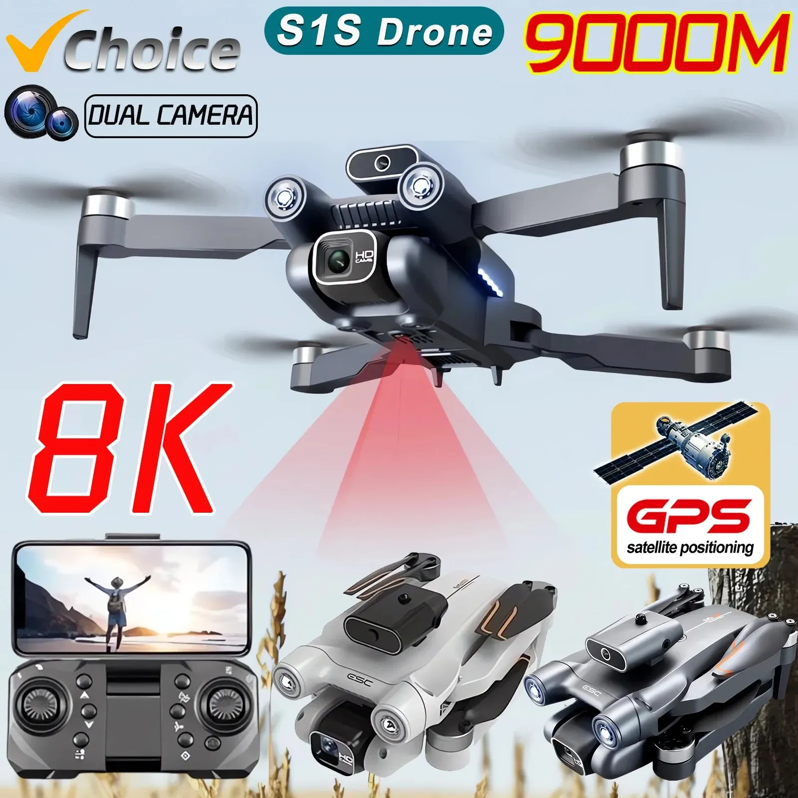 New S1S 5G GPS Drone Camera 8K - Drone Multispectral recensie en prijs