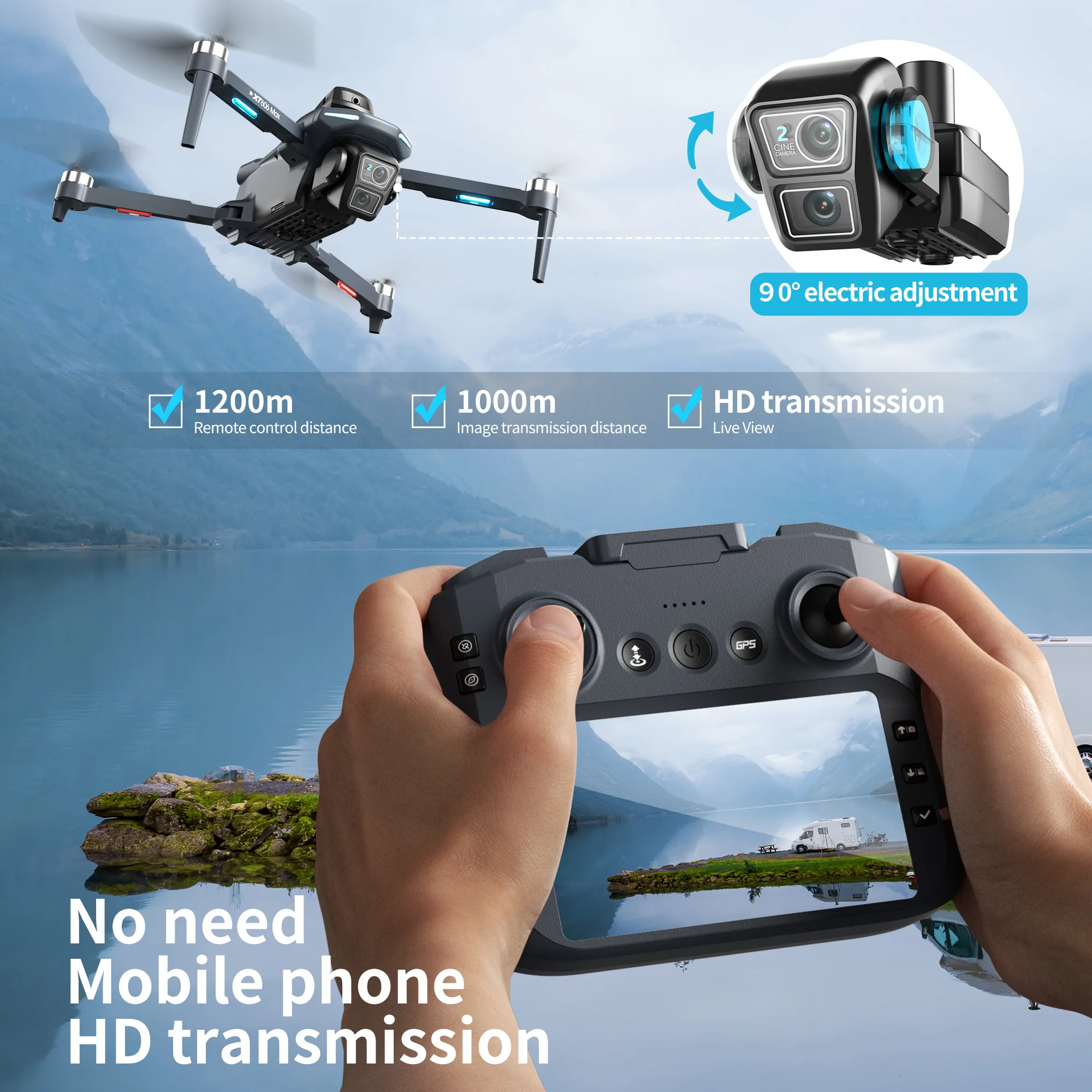 Lenovo XT606 MAX GPS Drone 4k  - Drone Multispectral recensie en prijs