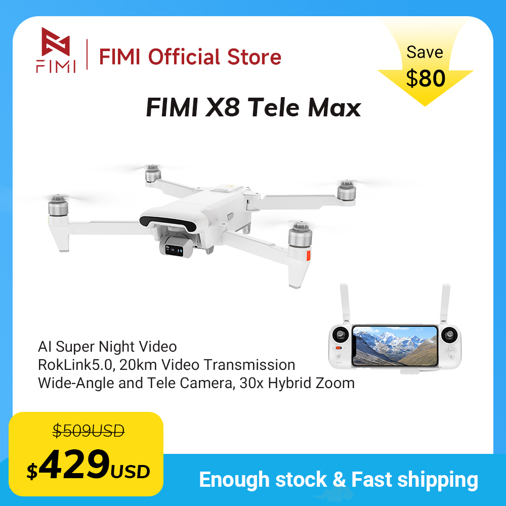 FIMI X8 Tele Max drone 1/2-inc - Drone Thermal Imaging recensie en prijs